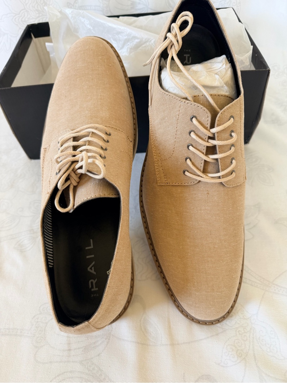 The Rail Brown Fabric Oxfords